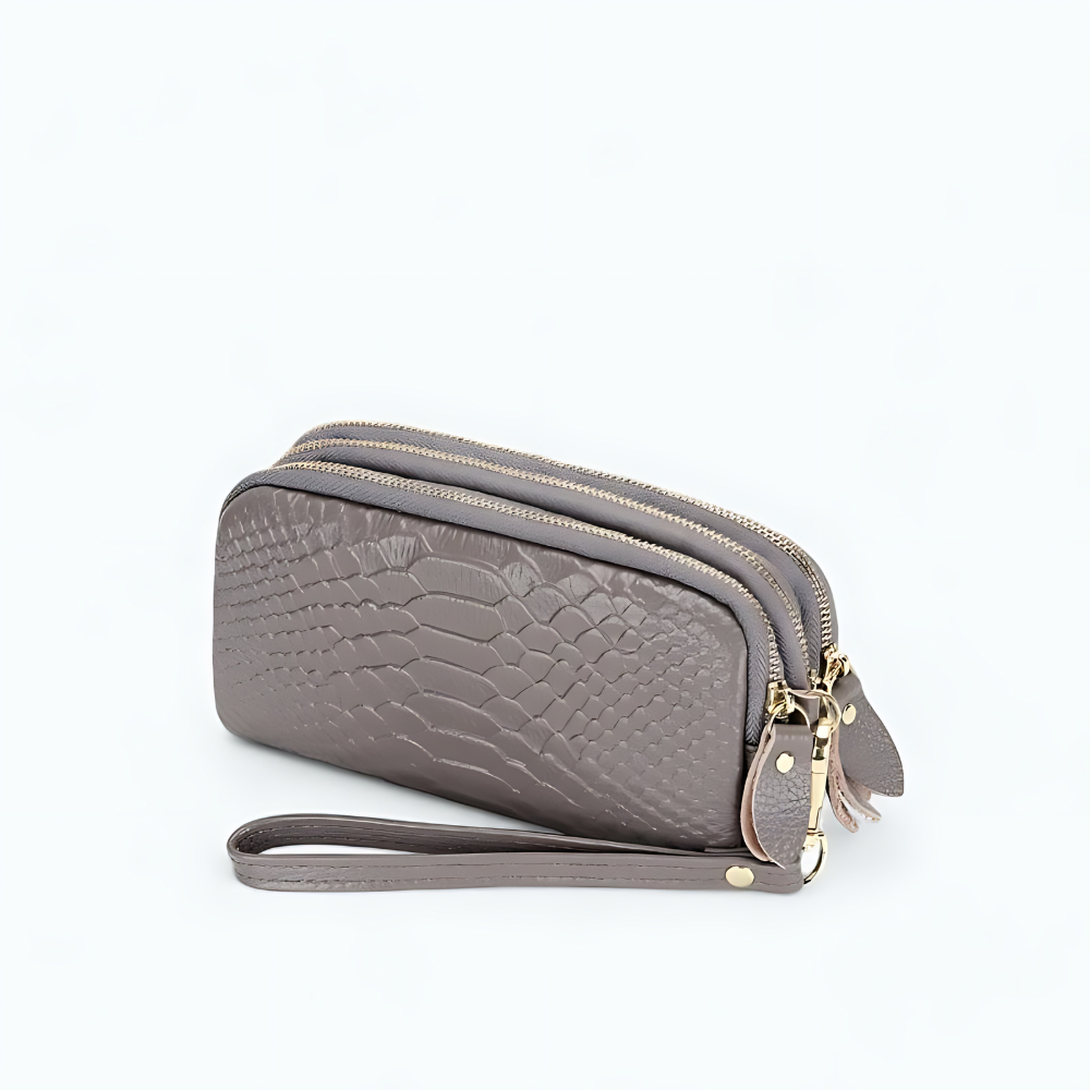 
                  
                    Grand Portefeuille Femme Cuir Gris
                  
                