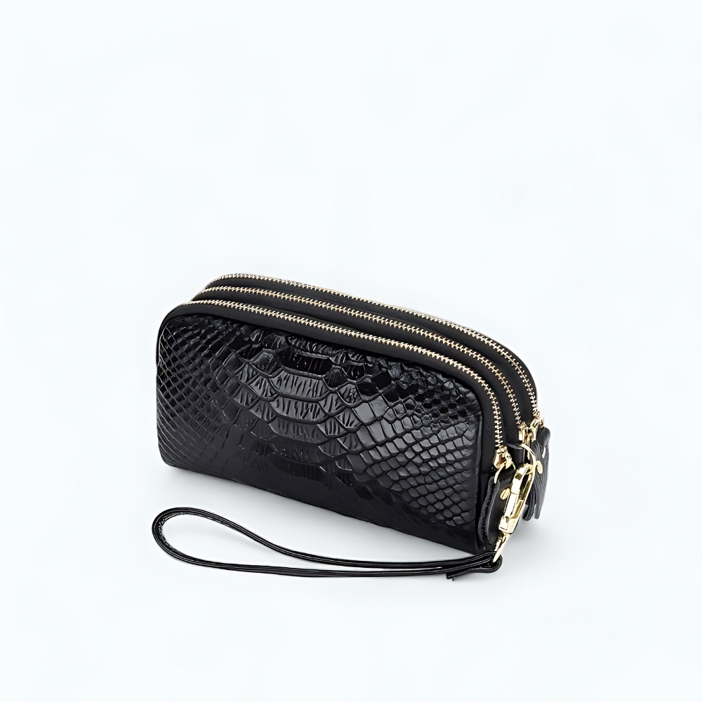 Grand Portefeuille Femme Cuir Noir