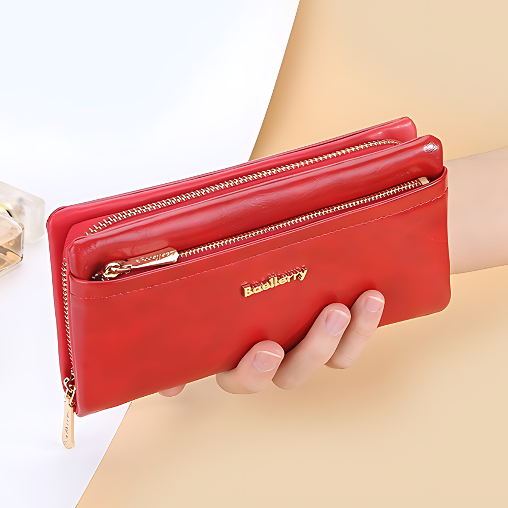 Grand Portefeuille Femme Rouge Rouge