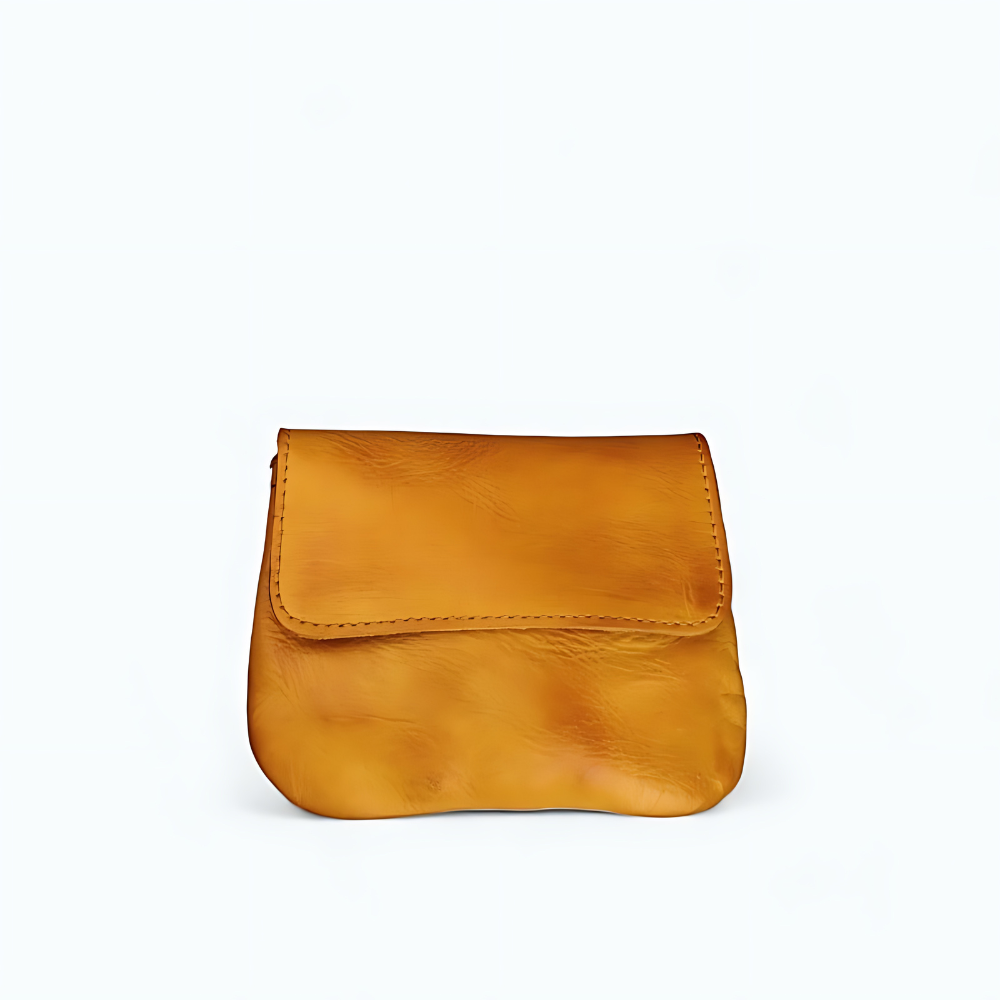 Mini Porte Monnaie Cuir Marron clair