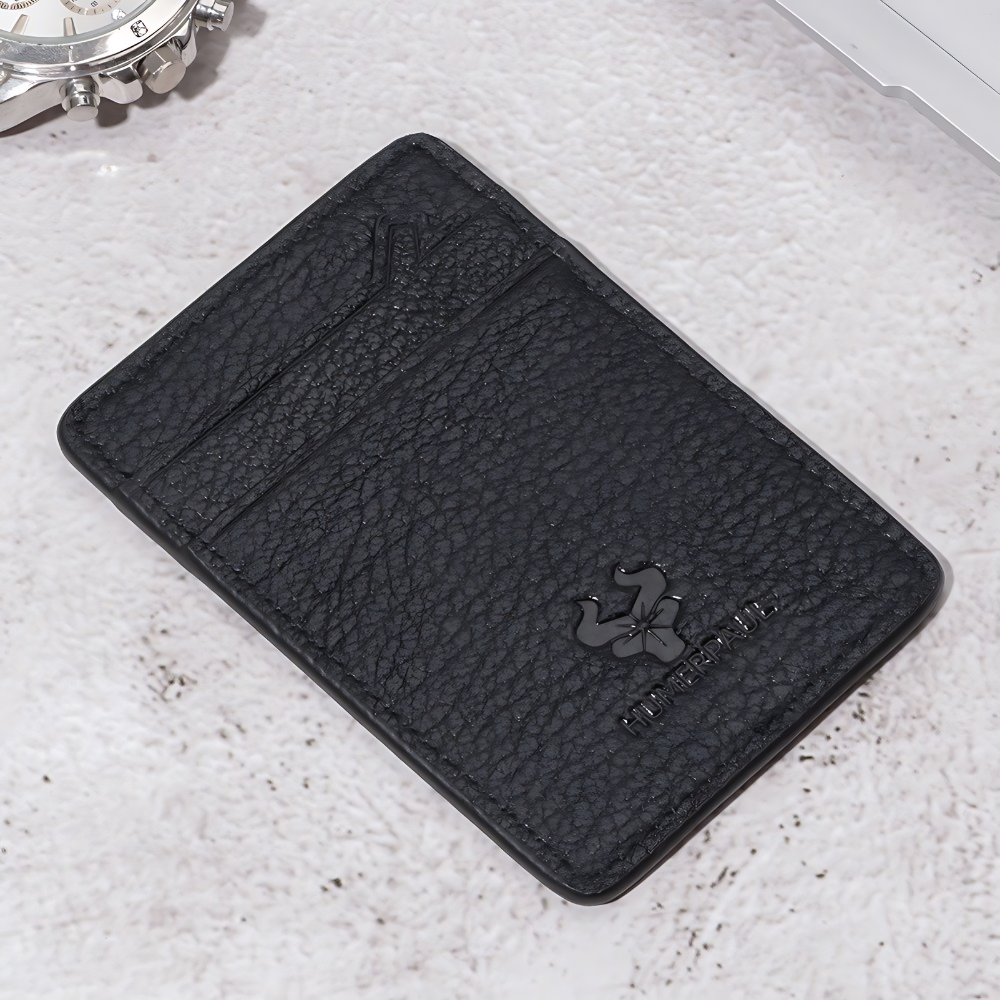 Porte-monnaie Porte-cartes Noir Style Moto Harley - Cuir Synthétique - Neuf Avec étiquettes