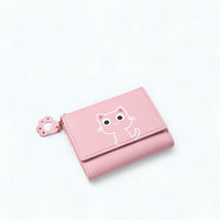 Petit Porte Monnaie Chat Pour Enfant Rose