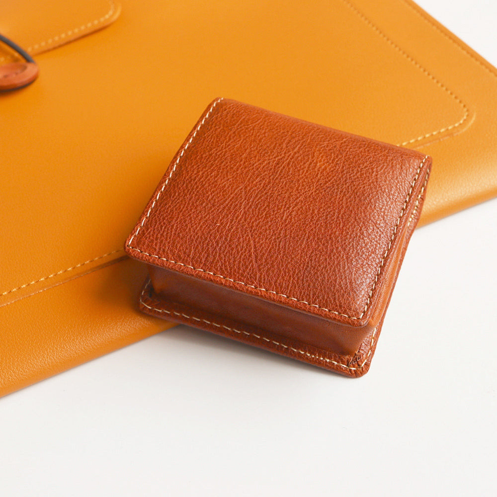 Petit Porte Monnaie Cuir Femme Marron Marron
