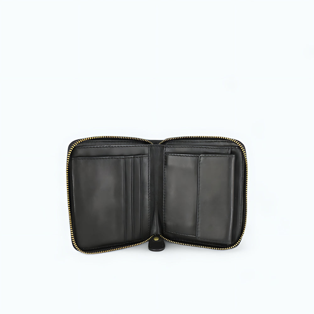 Petit Porte Monnaie Homme Cuir Noir
