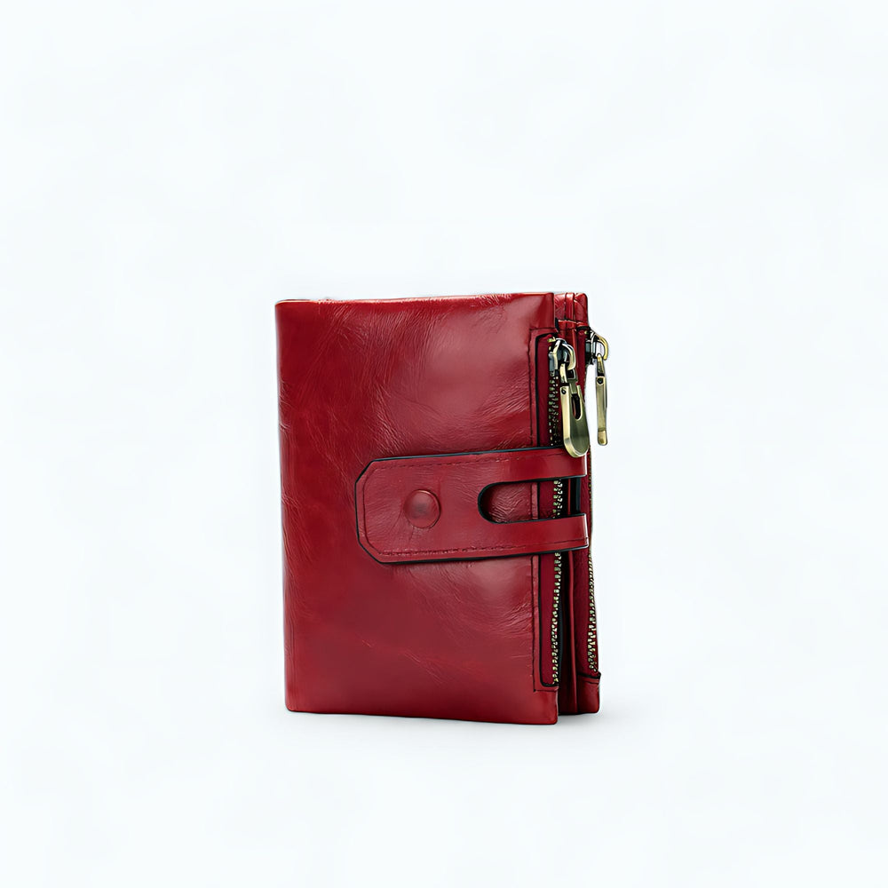 Petit Portefeuille Femme Rouge Bordeaux