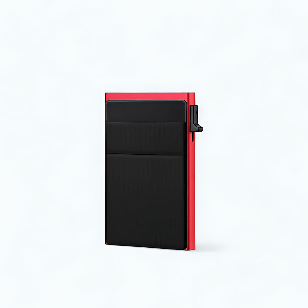 Porte Carte Aluminium Rfid Rouge