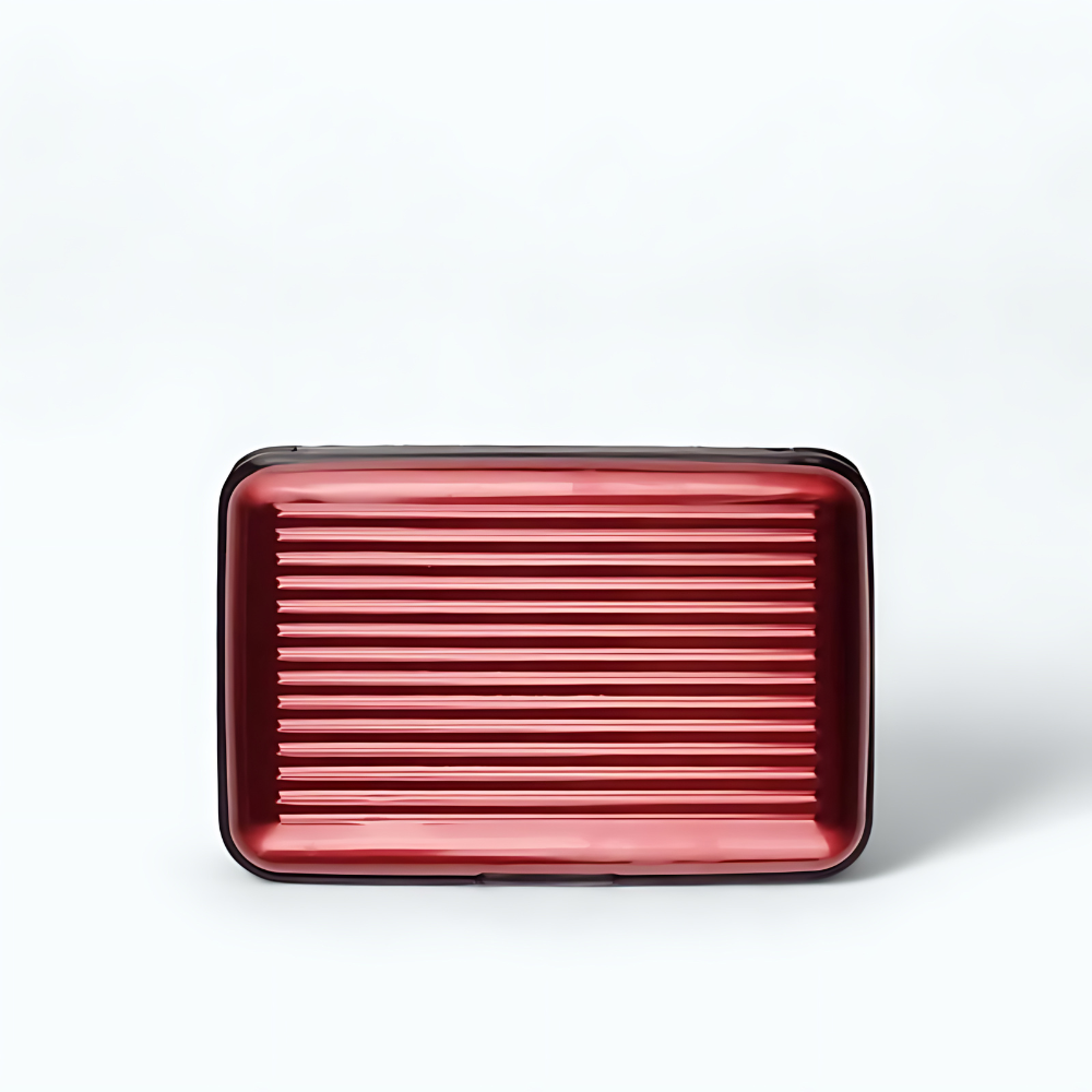 Porte Carte Bancaire Plastique Rigide Rouge
