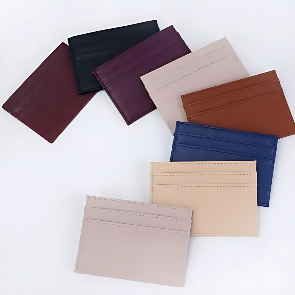 Porte Carte Beige Beige saffiano