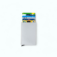 Porte Carte Coulissant Gris