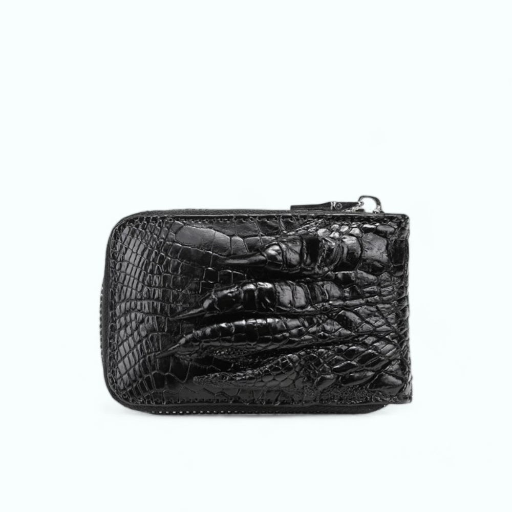 Porte Carte Croco Noir