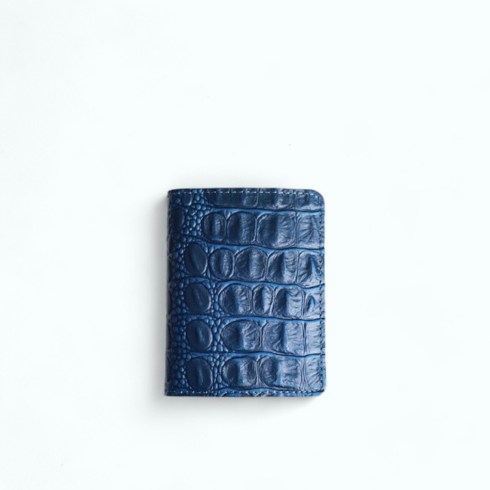 Porte Carte Cuir Bleu Homme Bleu