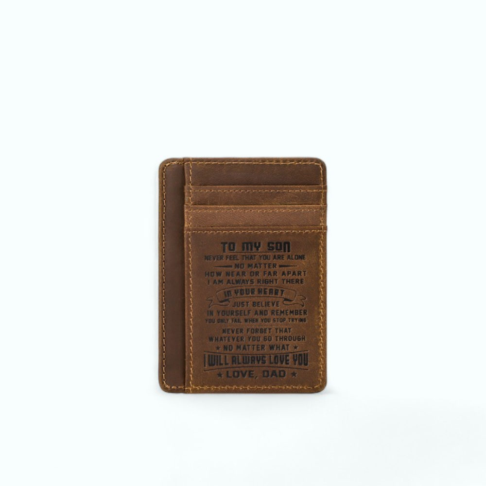 Porte Carte Cuir Enfant Marron