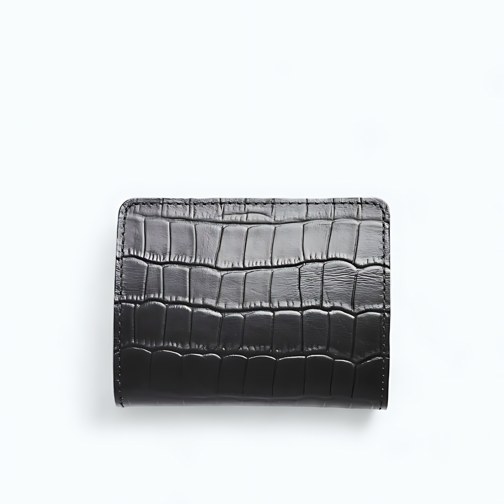Porte Carte Homme Croco Croco noir