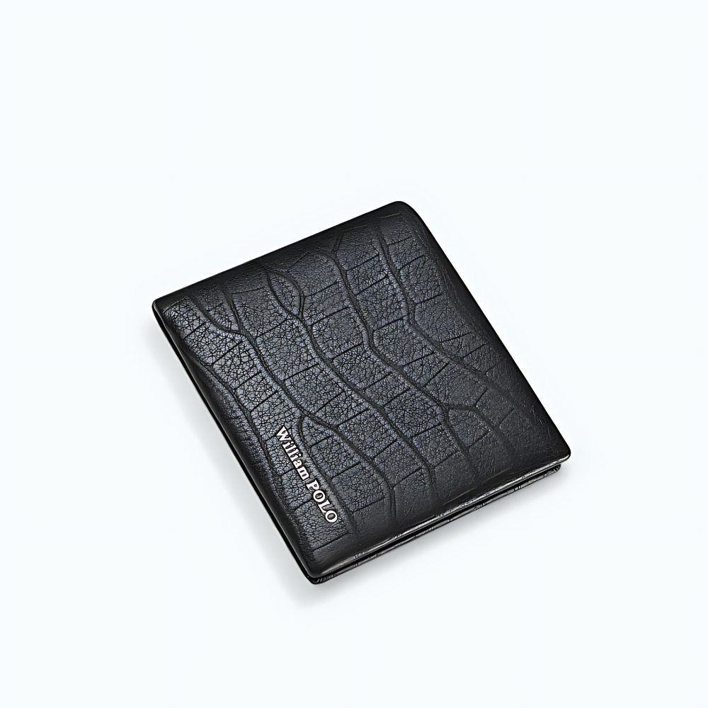 Porte Carte Homme Crocodile Noir