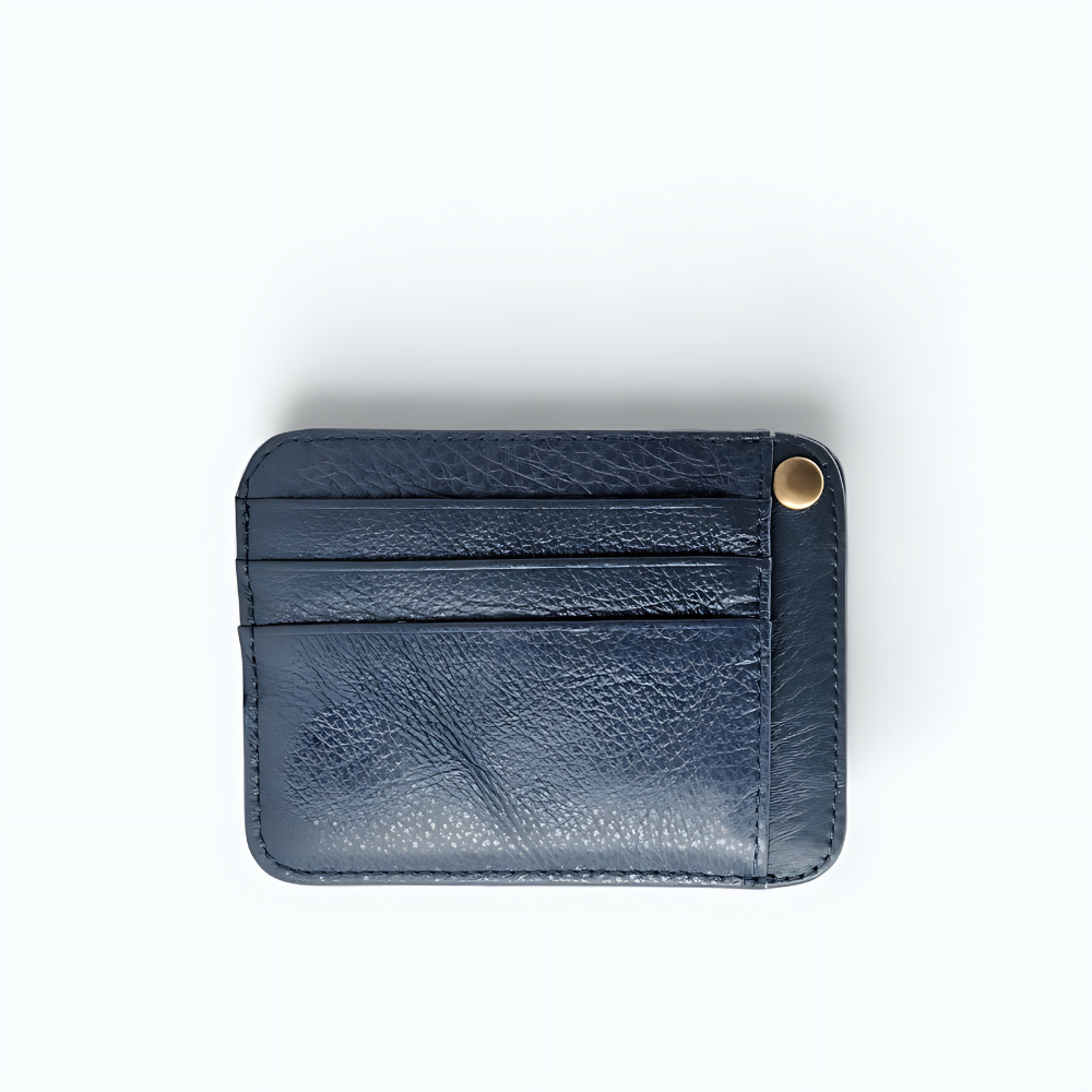 Porte Carte Homme Minimaliste Bleu