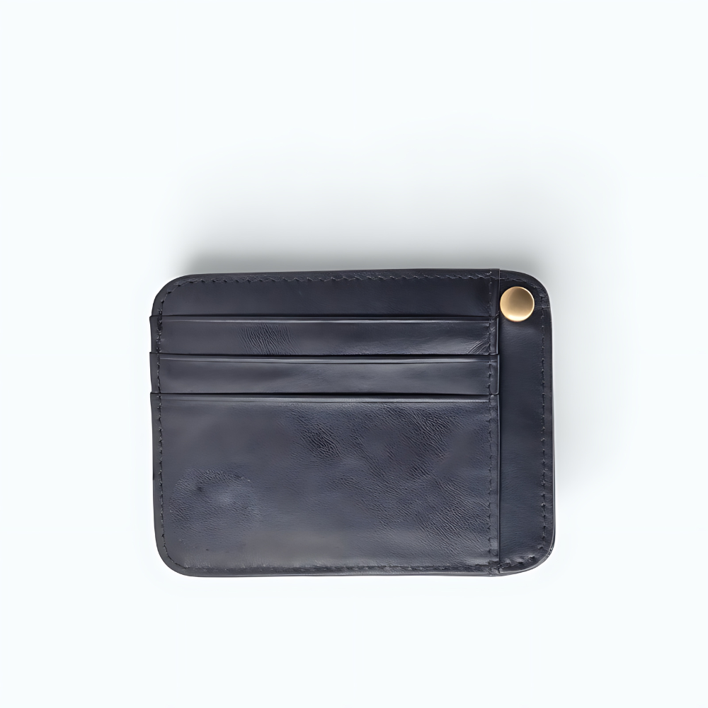 Porte Carte Homme Minimaliste Noir