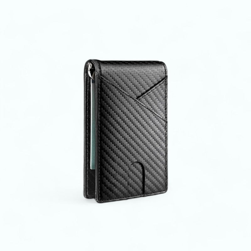 Porte Carte Minimaliste Carbone Homme Noir
