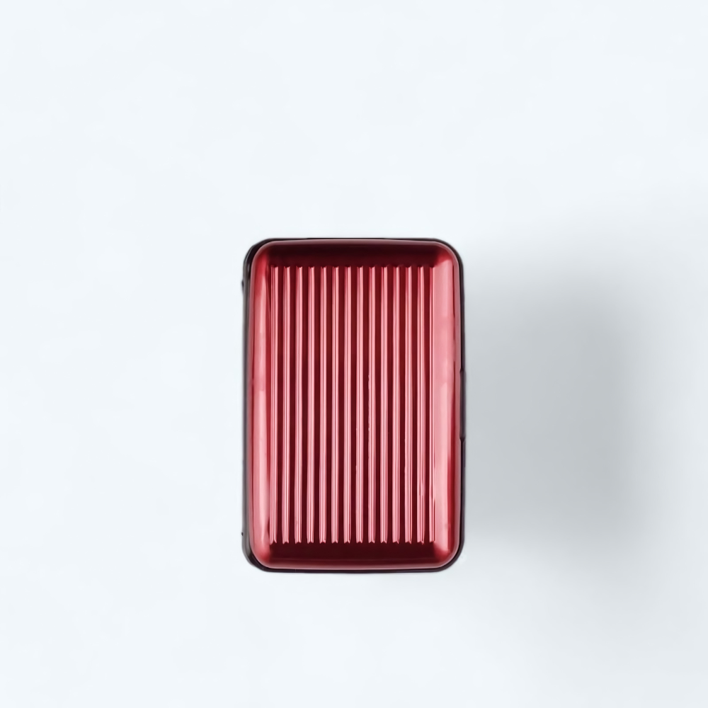Porte Carte Rigide Homme Rouge