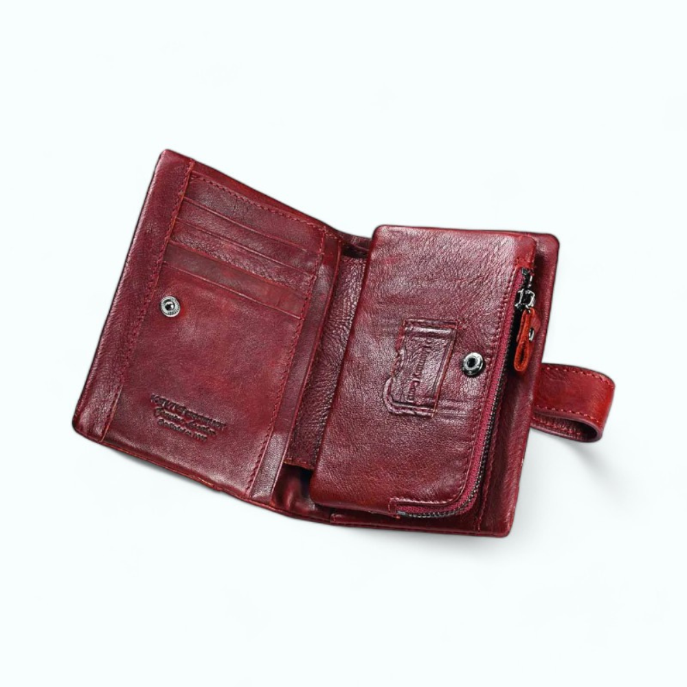 
                  
                    Porte Monnaie Cuir Gras Rouge Bourgogne
                  
                