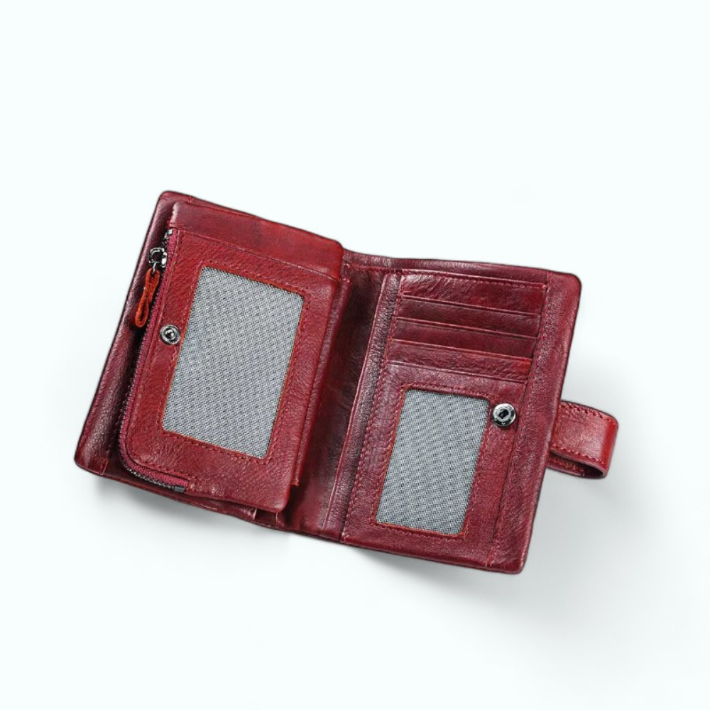 
                  
                    Porte Monnaie Cuir Gras Rouge Bourgogne
                  
                