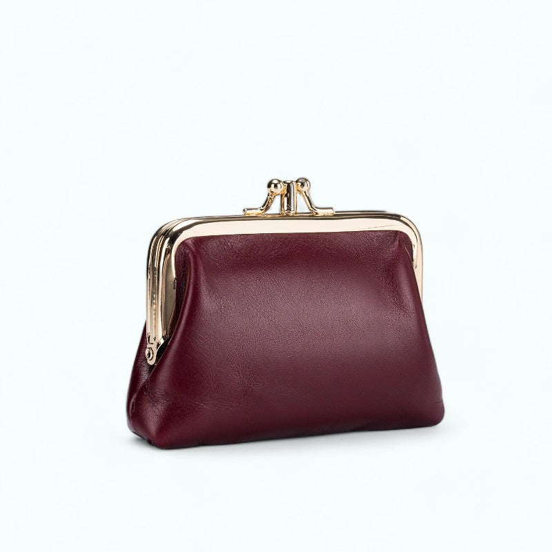 Porte Monnaie Femme Cuir Bordeaux Rouge bordeaux