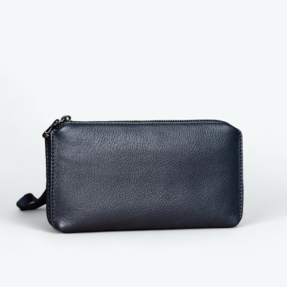 
                  
                    Porte Monnaie Homme avec Zip Bleu
                  
                