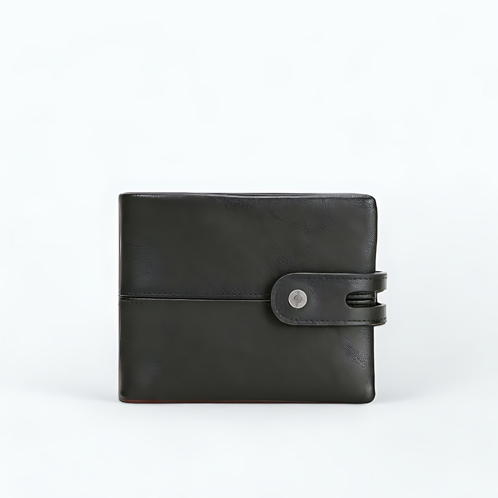 Porte Monnaie Homme Cuir Rétro Noir