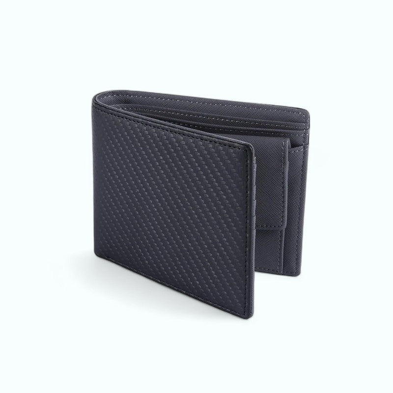 Porte Monnaie Homme Pratique Noir intérieur gris