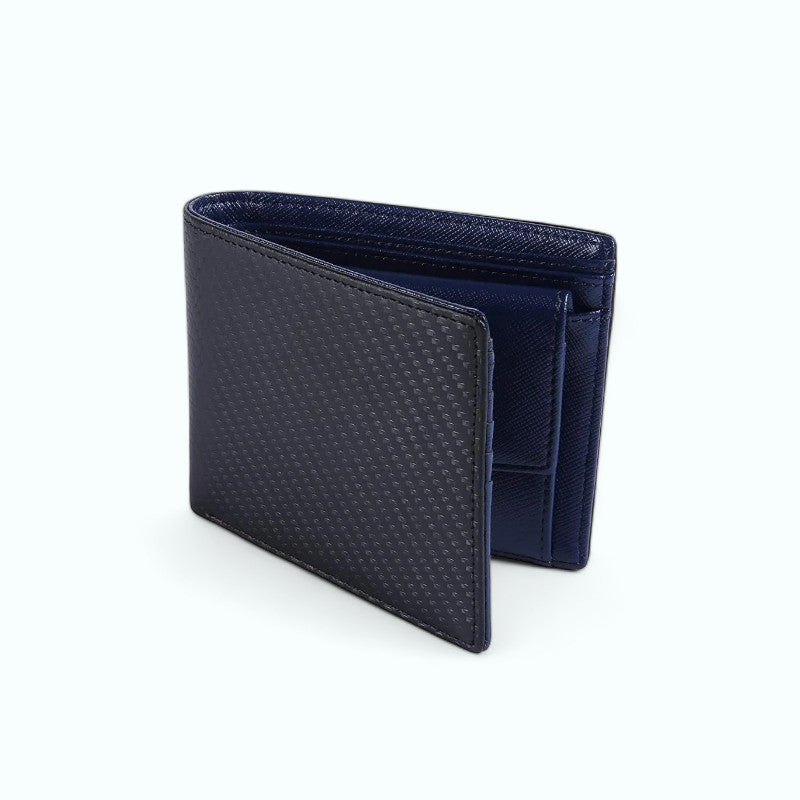 
                  
                    Porte Monnaie Homme Pratique Noir intérieur bleu
                  
                