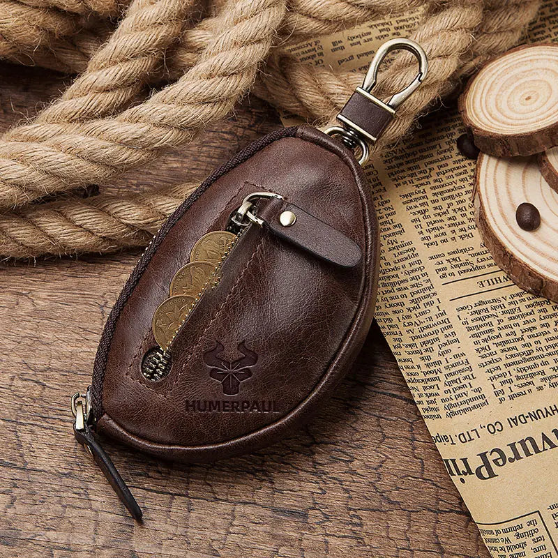 Porte Monnaie Vintage Cuir Café