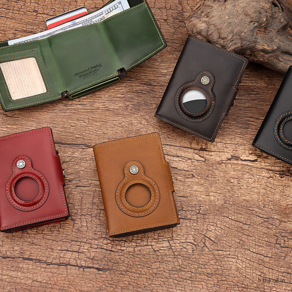 Portefeuille Air Tag Marron
