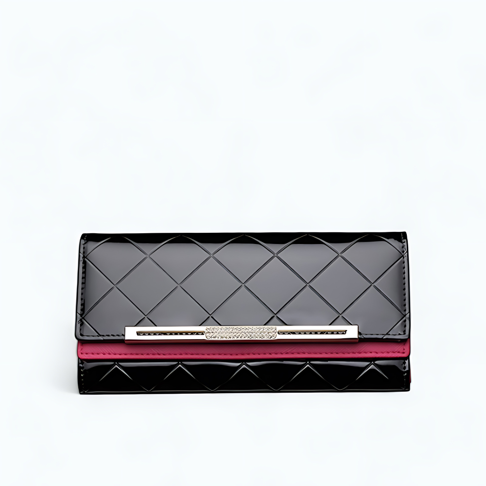 Portefeuille Anti-RFID Femme Noir