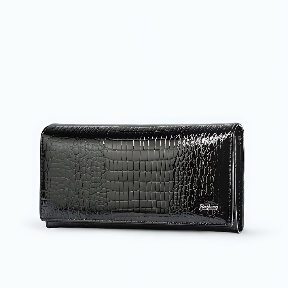 Portefeuille Brillant Noir
