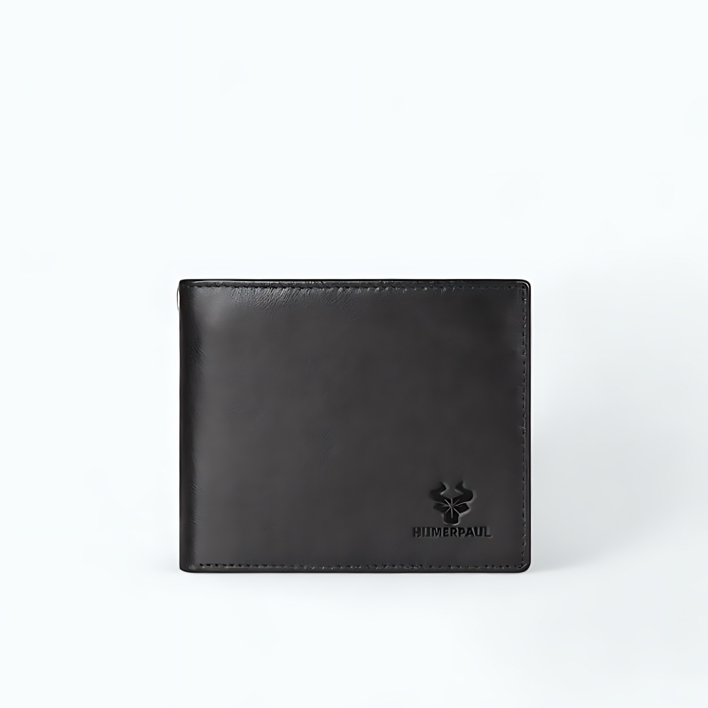Portefeuille Chaine Cuir Noir