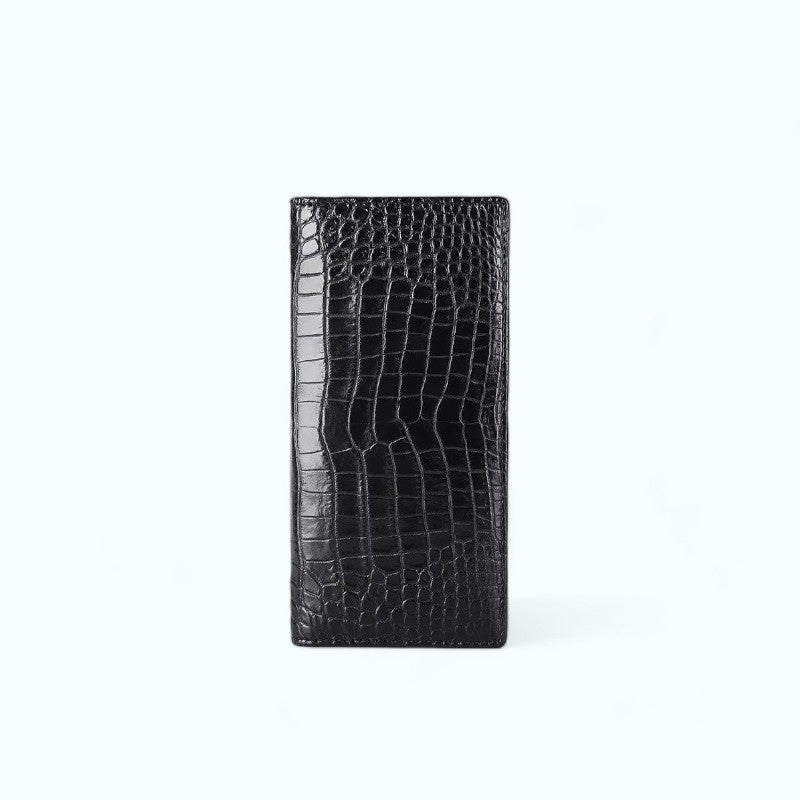 Portefeuille Croco Femme Noir