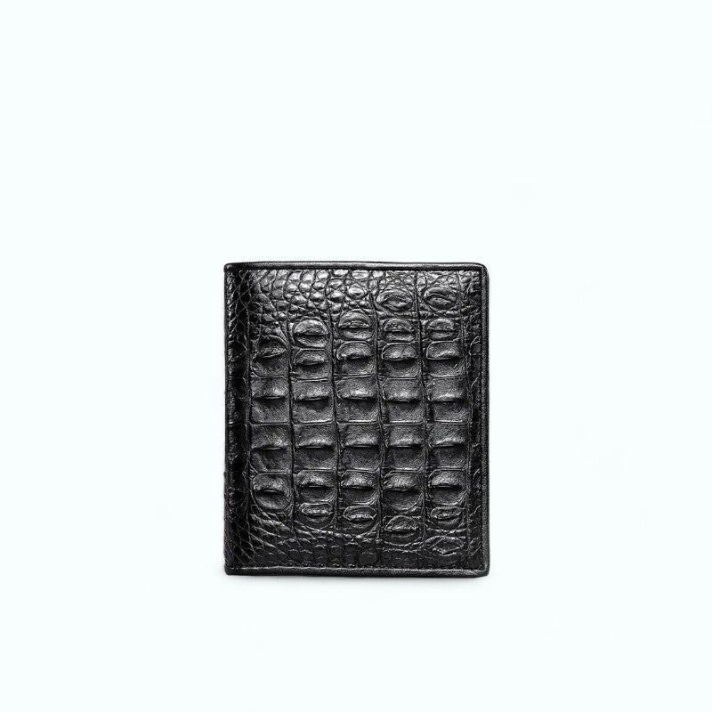 Portefeuille Croco Homme Noir