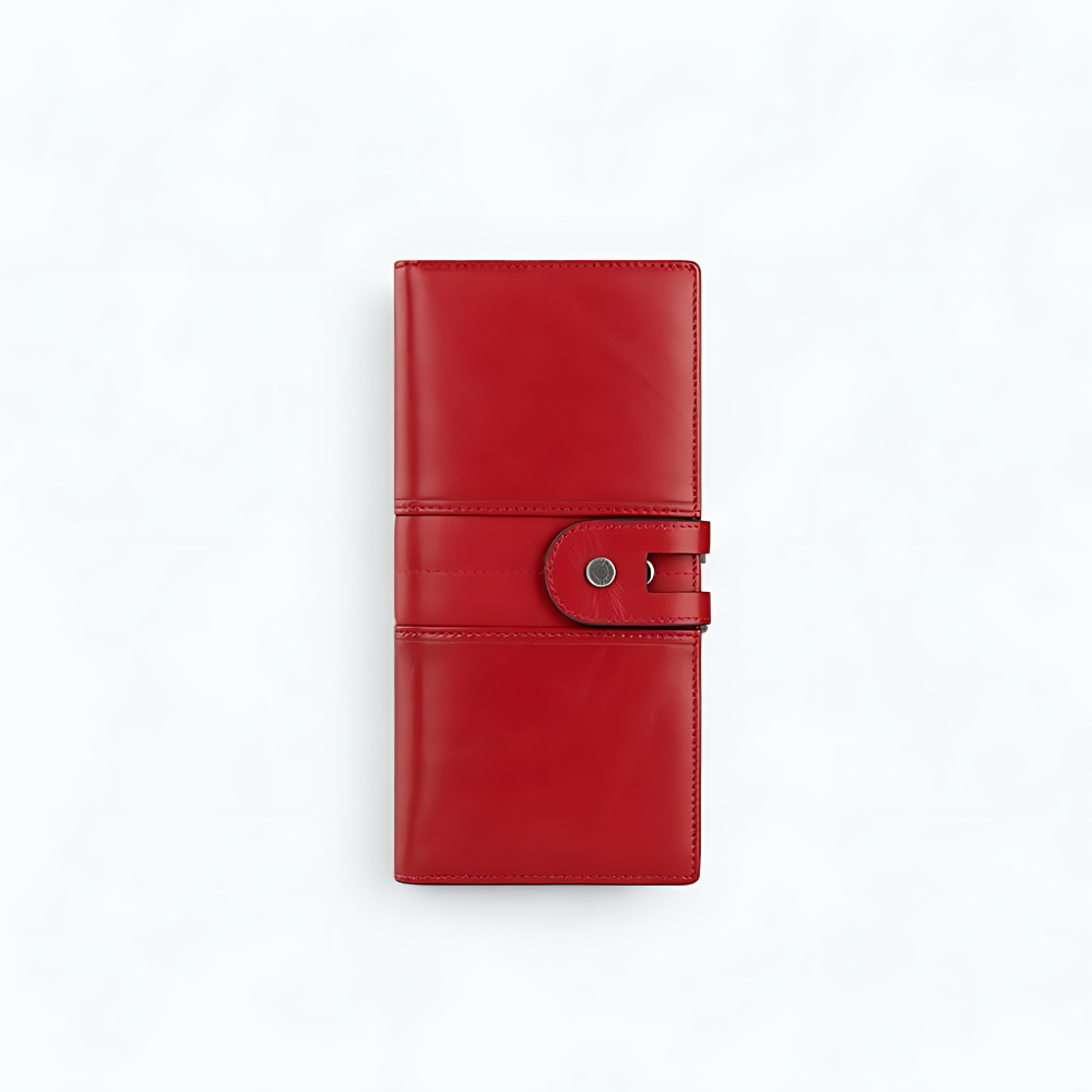 Portefeuille Cuir Femme Rouge Rouge
