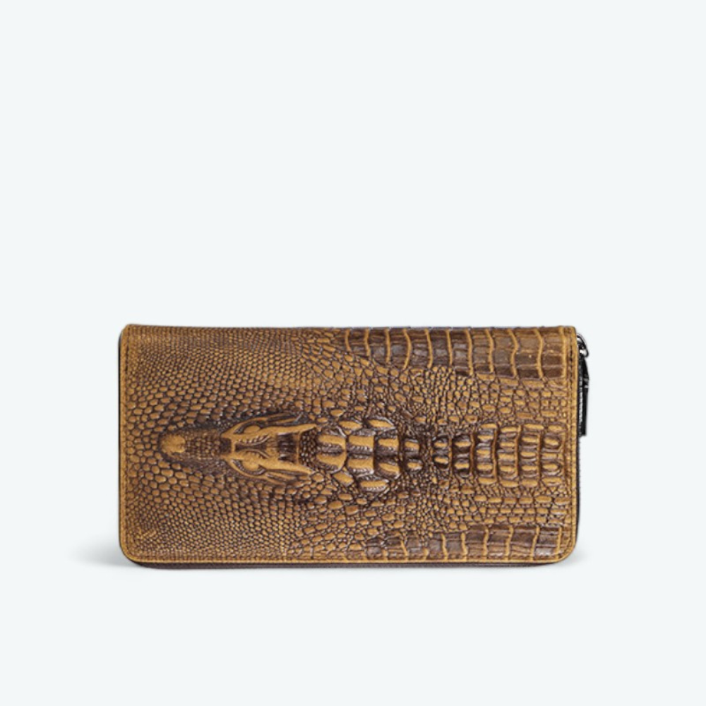 Portefeuille Cuir Homme Long Marron