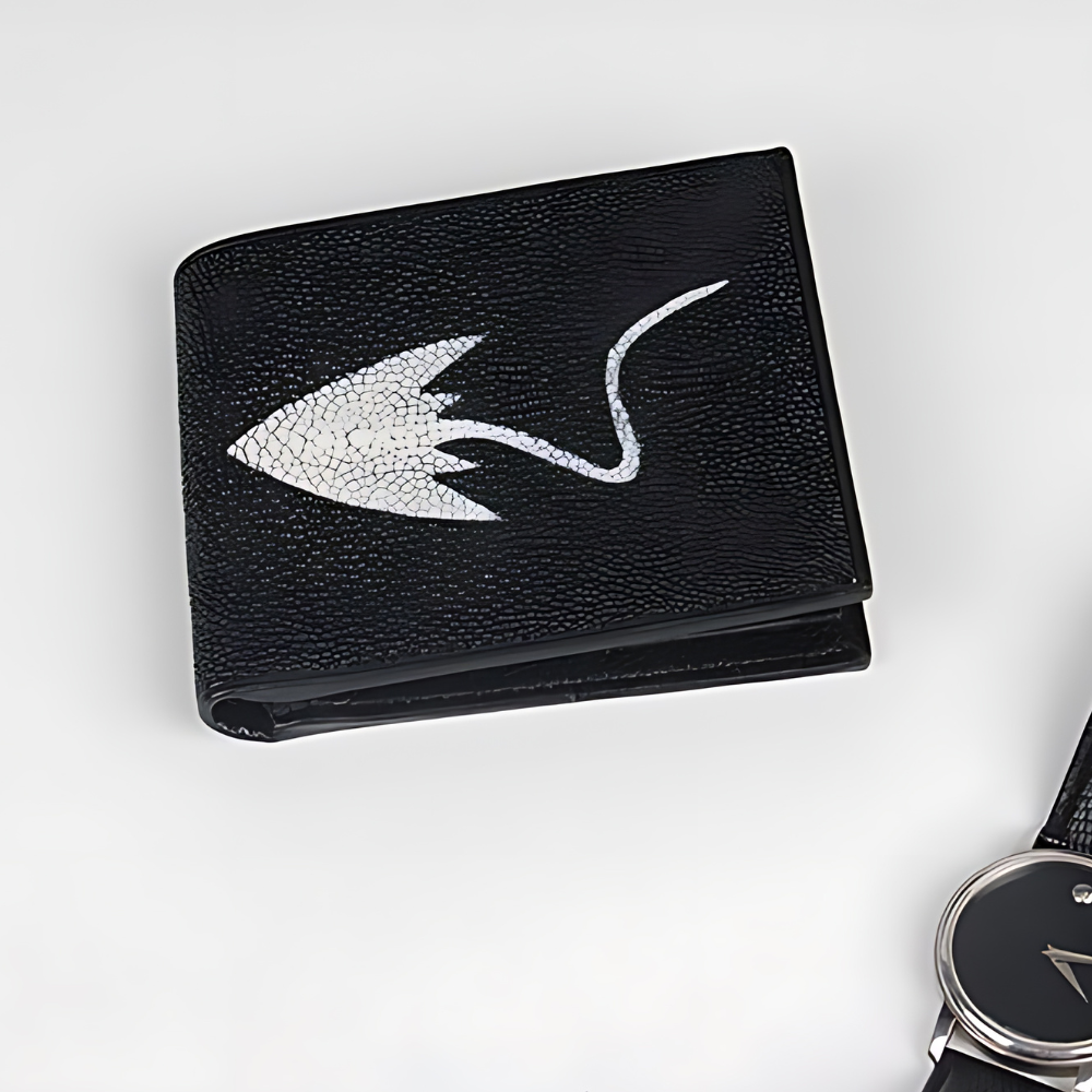 Portefeuille Cuir Luxe Homme Noir