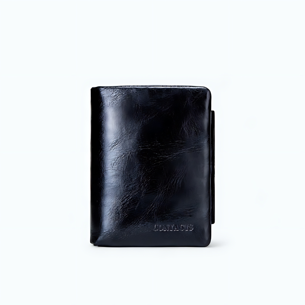 Portefeuille Cuir Souple Homme Noir