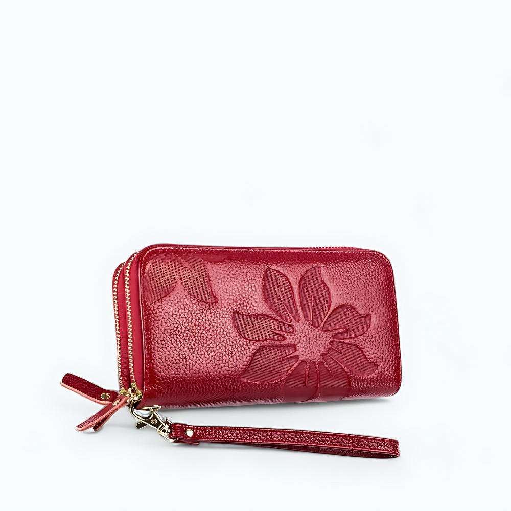 
                  
                    Portefeuille Double Zip Femme Bourgogne
                  
                
