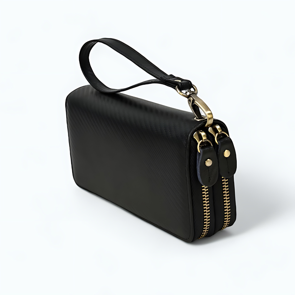 
                  
                    Portefeuille Double Zip Homme Noir
                  
                