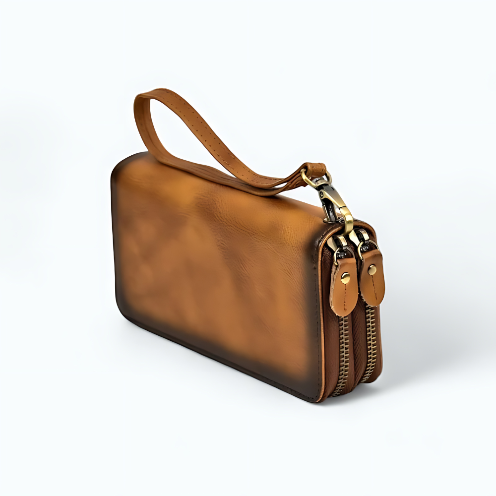 Portefeuille Double Zip Homme Copper