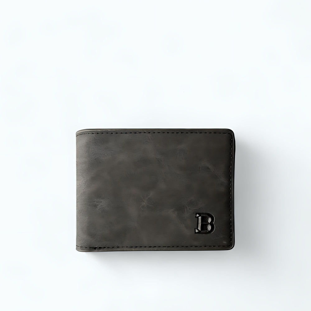 Portefeuille Faux Cuir Gris Foncé
