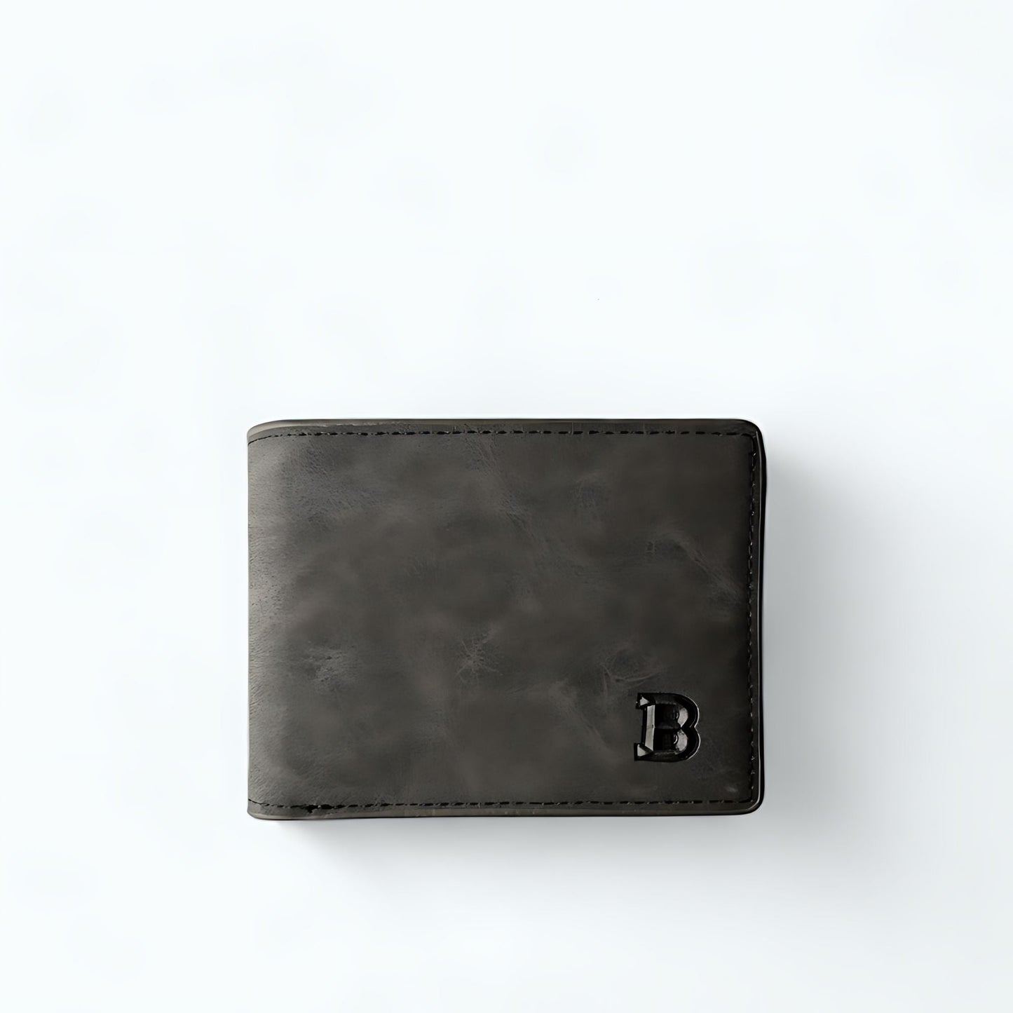 Portefeuille Faux Cuir Gris Foncé