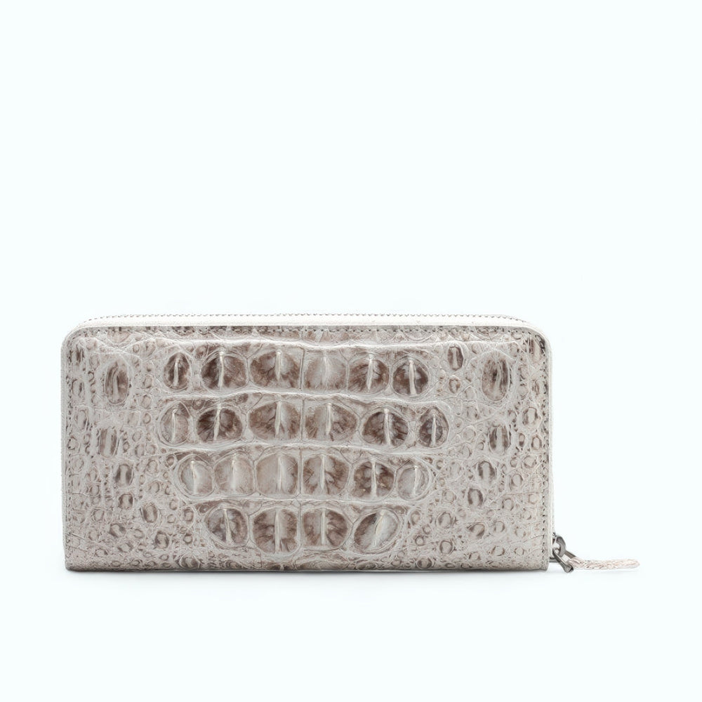 Portefeuille Femme Croco Cuir Croco blanc