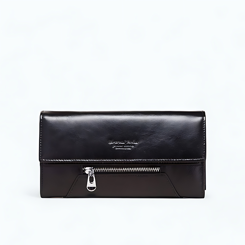 Portefeuille Femme Cuir Noir Noir