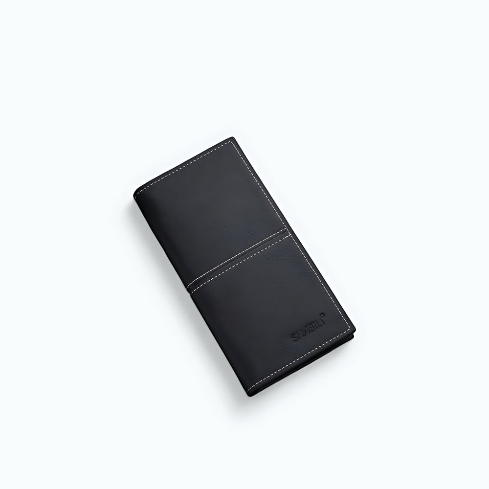 Portefeuille Femme Cuir Vegan Noir