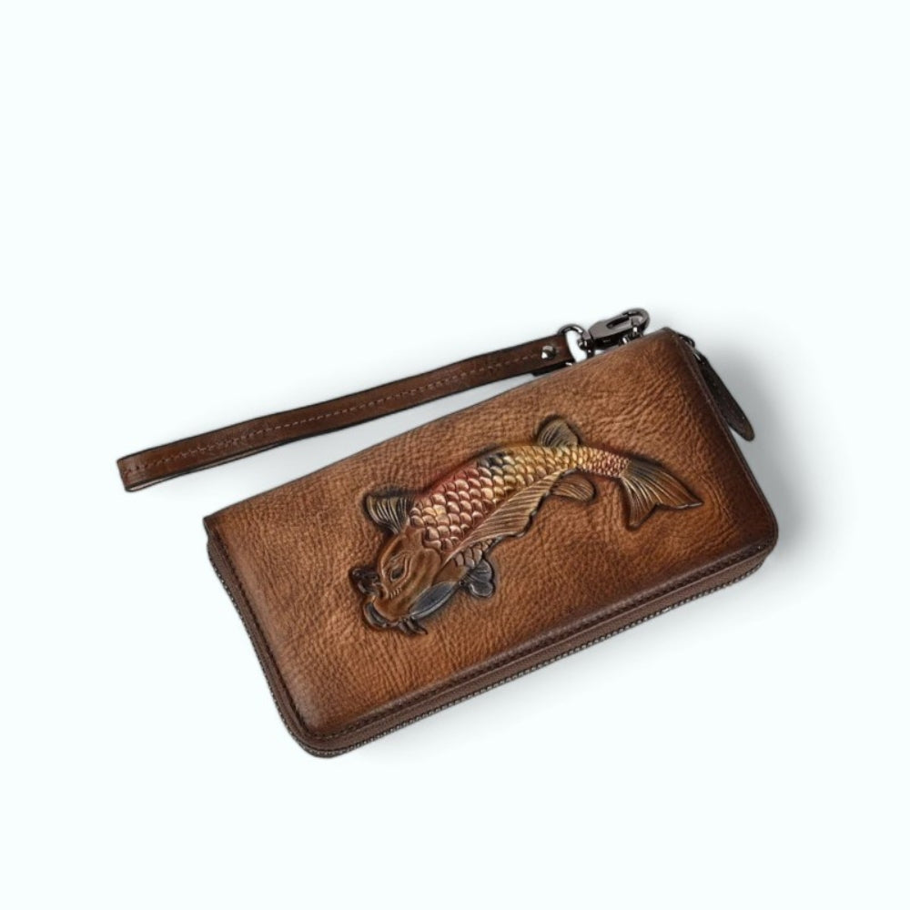 Portefeuille Femme Vintage Café