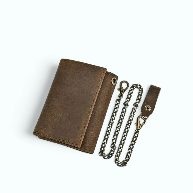 
                  
                    Portefeuille Homme Cuir avec Chaine Café
                  
                